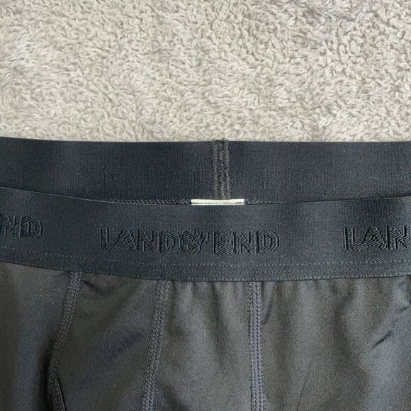 NEW Lands' End Men's XL Black Boxer Briefs 3 Pack Moisture-Wicking Breathable - Picture 6 of 7